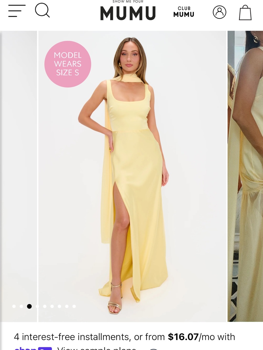 Show Me Your Mumu Butter Yellow Maxi Dress